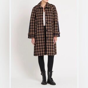 NWT Baum und Pferdgarten Danja coat in navy orange checkers winter wardrobe